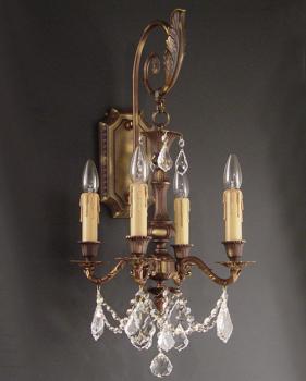 SCONCE - French Bronze Sconce  - Cristal 30%PbO