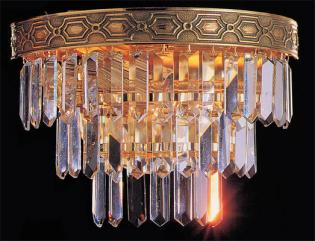 SCONCE - Gold Sconce - Full Leaded Cristal