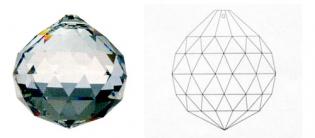  Ball faceted - Clear Crystal Ball - Full Leaded Crystal