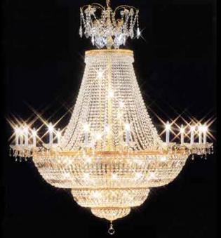 Pendant Light - Gold chandelier-Crystal Asfour