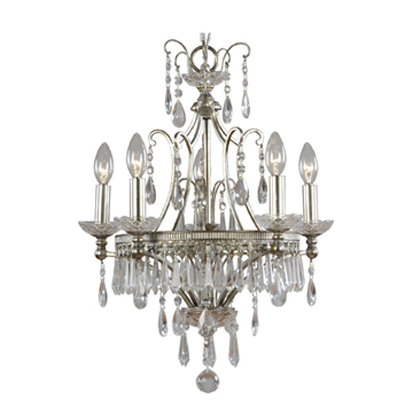 silver dining room chandelier