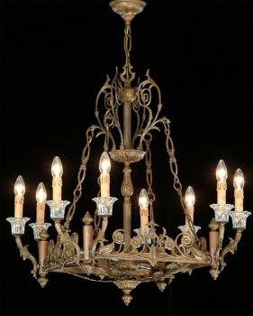 Chandeliers - Rust Brown chandelier-Crystal Asfour