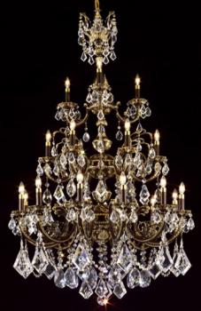 Crystal chandelier - Antique Brass Chandelier- Asfour  Crystal