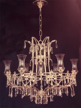 Crystal chandelier - Chandelier Nickel and Asfour Crystal