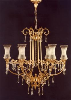 Lámparas de cristal - Lampara de oro con cristal Asfour