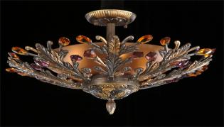 Crystal chandelier - Old Vintage Chandelier-blown glass