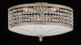 Crystal chandelier - Chandelier Roman Pewter-blown glass-asfour