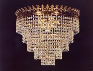 Crystal chandelier - Chandelier Antique Brass-asfour crystal