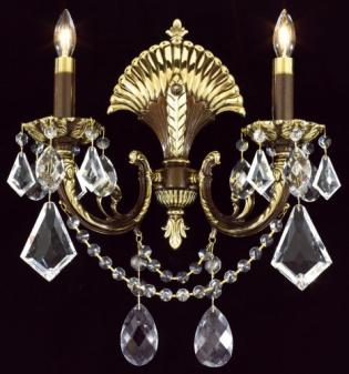 Wallsconce crystal - Chandelier English Bronze- Crystal