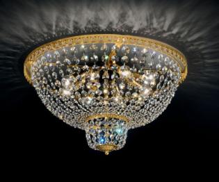 Crystal chandelier - Gold Chandelier -Full Leaded Crystal