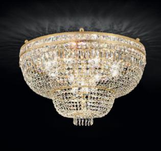 Dining room lighting - Gold Chandelier -Asfour Crystal