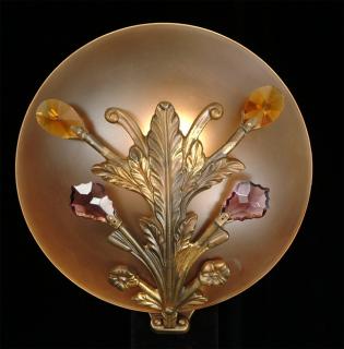 Wallsconce - Old Vintage Chandelier-Color Crystal