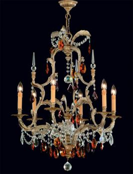 Lamparas Versailles - Lampara de cristal y Roman Pewter