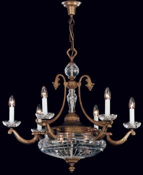 Crystal chandelier - Chandelier Rust Brown - bohemian blown hand cut crystal