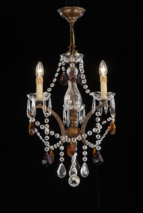creer audiencia Perforar Lámparas de techo - Lampara acabado Rust Brown - Cristal Murano - Lamparas  de Bronce y cristal - Decorative Chandelier - España