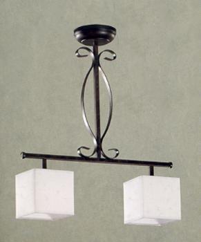 Wrought Iron Chandelier - Chandelier black+brown patina