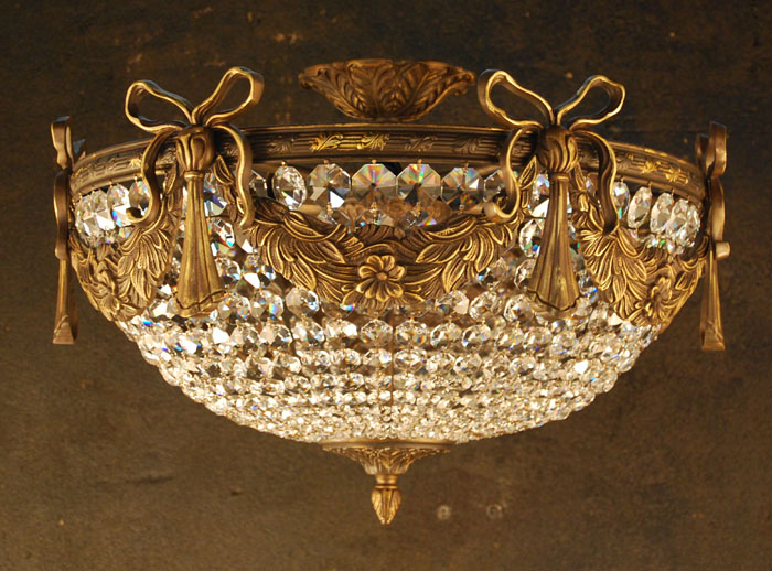 Crystal Chandelier Veron Brass Full Leaded Crystal Ceiling