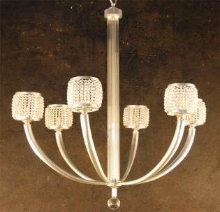 Crystal chandelier - Satin nickel