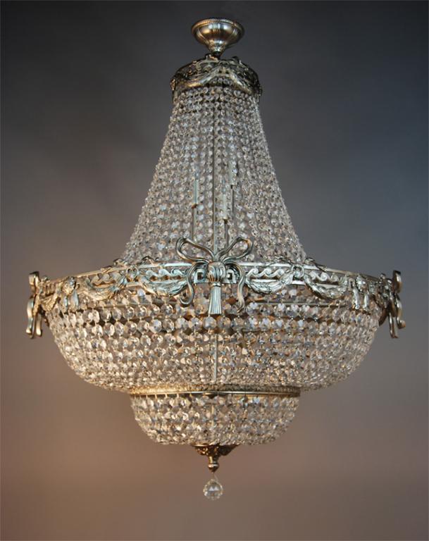 silver dining room chandelier