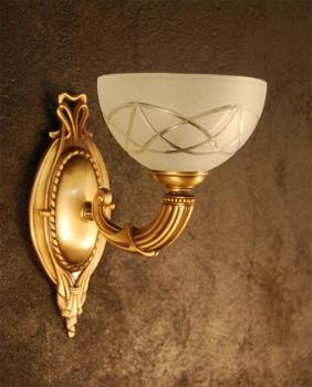 Kronleuchter aus Messing und Glas - Antique Brass