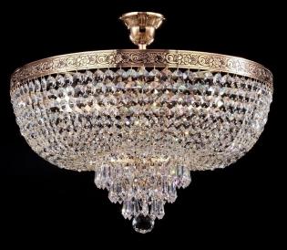 Crystal Semi-Flush - French Gold  Chandelier-Asfour  Crystal