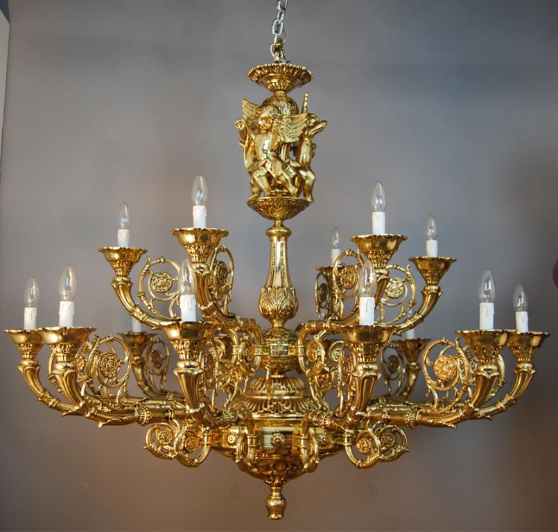 Atento Intrusión hemisferio Lampara de bronce - ORO FRANCES - LAMPARAS DE BRONCE - Decorative  Chandelier - España