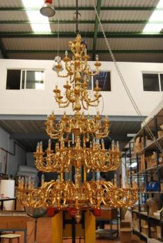 LAMPARAS DE BRONCE - Lampara en baño de oro