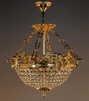 Crystal chandelier - Chandelier Gold 24K and crystal