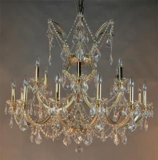 Dining room chandelier - Chandelier with Gold 24K and Crystal