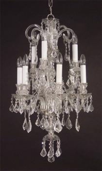 Bedroom chandelier - Nickel chandelier-Crystal Asfour