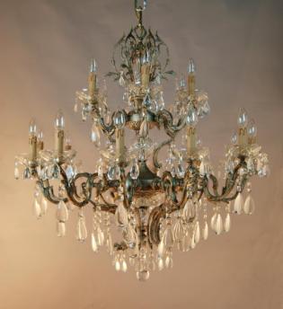 Dining room chandelier - Rustic Silver -Asfour Cristal