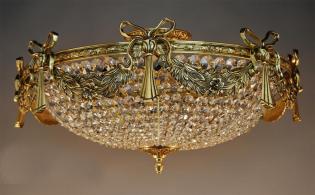 Dining room chandelier - GOLD+BROWN PATINA