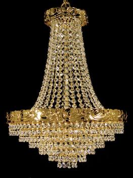 Lámpara de techo - Lampara de oro con cristal Asfour