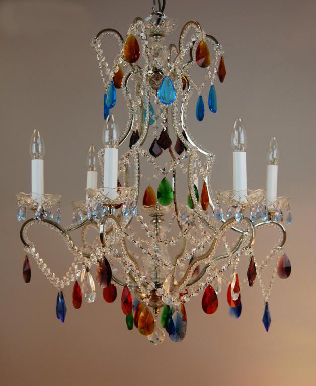 Versailles Chandeliers Nickel Plated Color Crystal Decorative Chandelier Finland Versailles Chandeliers Nickel Plated, Colored Crystal Chandeliers