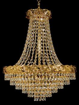 Lámparas de techo - Lampara de oro viejo con cristal Asfour