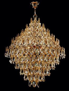 Lámparas habitación matrimonio - Lampara de oro viejo con cristal Asfour