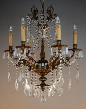 Bronze chandelier - OLD PARIS – CLEAR CRYSTAL