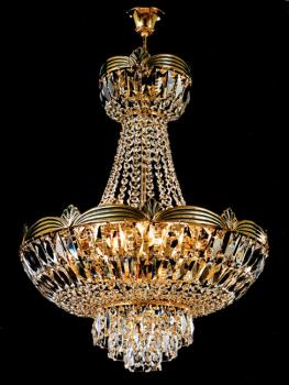 Lámparas de cristal - Lampara de oro viejo con cristal Asfour