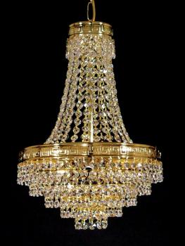 Lámpara de techo clásicas - Lampara de oro viejo con cristal Asfour
