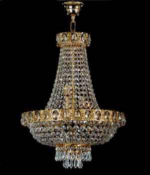 Lámpara mesa comedor - Lampara de oro viejo con cristal Asfour