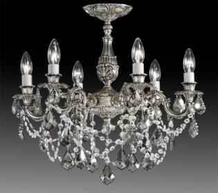 Bedroom lighting - Antique Pewter -  Crystal Amethyst Color