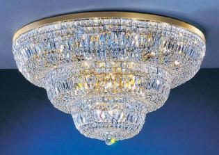 Semi-Plafon Cristal - Plafon Oro Viejo - Full Leaded Cristal