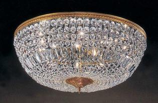 Semi-Plafon Cristal - Semi-Plafon Antique Brass  - Cristal Murano