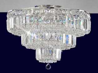 Crystal ceiling light - Nickel Semi-Flush -Asfour Crystal