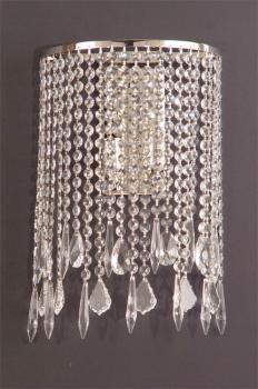 CRYSTAL SCONCE - Nickel Sconce - Full Leaded Crystal
