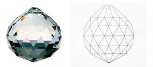  Ball faceted - -Clear Crystal Ball   Full Leaded Crystal