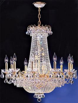 Chandeliers - Gold chandelier-Crystal Asfour
