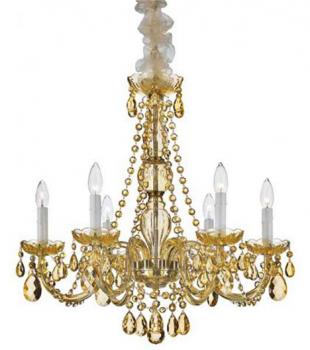 Lampara de  comedor - Lampara oro-cristal asfour