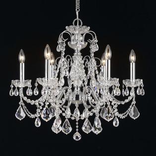 Lampadaire chambre - Lustre Nickel - cristal Asfour
