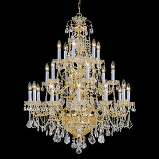 Pendant Light - Gold 24k chandelier-Crystal Asfour